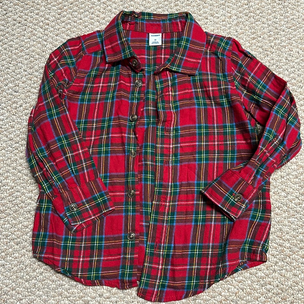 Old Navy Plaid Button Up Flannel Shirt